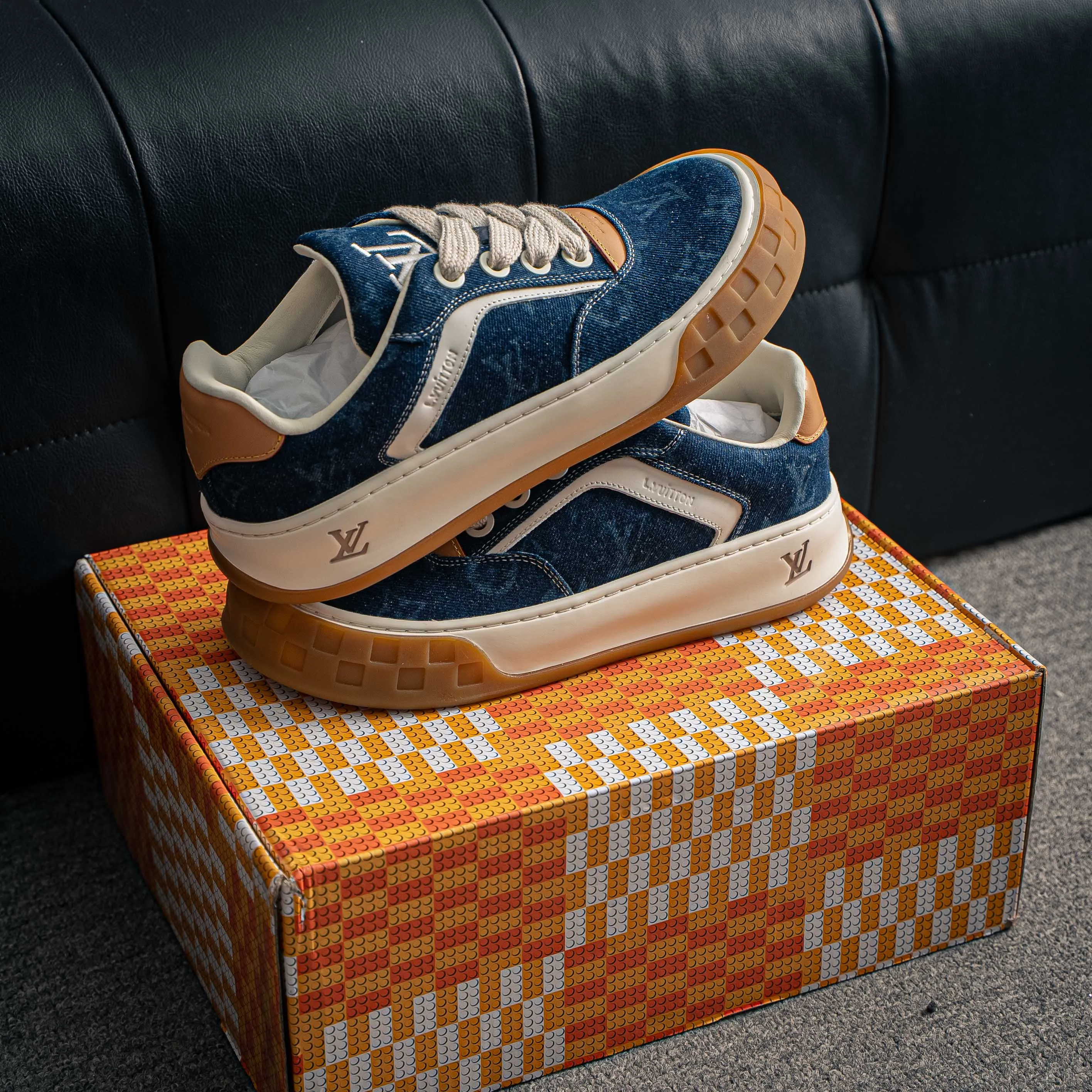Premium -- LOUIS VUITTON Tilted Series｜2026 LV Tilted Low Sneakers Series Low-Top Retro Skate Shoes Men Shoes｜